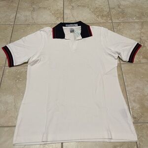 MG Safety Fast Women's Polo shirt short sleeve ,White  size S Sport Racing NWT